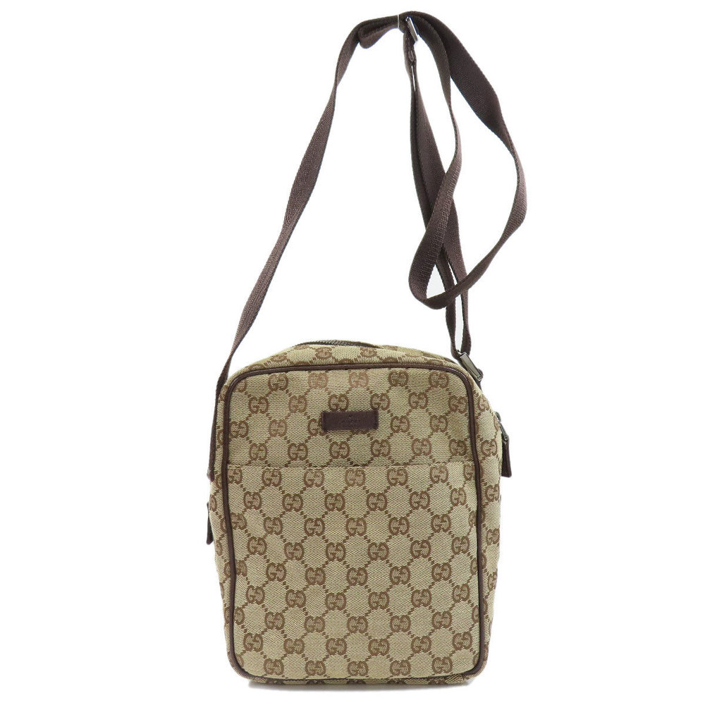 Gucci GG Shoulder Bag Canvas Brown